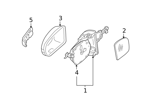 Outside Mirrors for 2009 Mercedes-Benz GL 450 #1