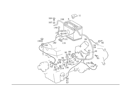 Battery, Starter/Alternator Cable for 1989 Mercedes-Benz 300TE #2