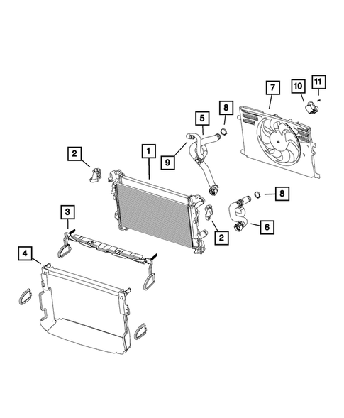 Radiator and Related Parts; Charge Air Cooler for 2015 Ram ProMaster City #0