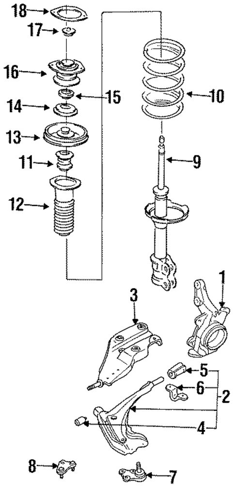 Front Suspension for 1990 Nissan Axxess #0