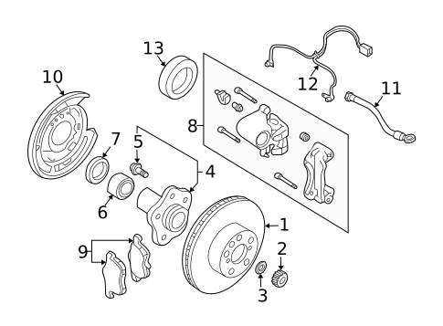 Brake Components for 2004 INFINITI M45 #0