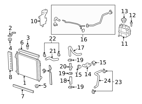 Radiator & Components for 2024 Chevrolet Traverse Limited #3