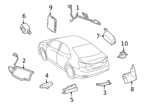 Keyless Entry Components for 2010 Lexus HS250h #0