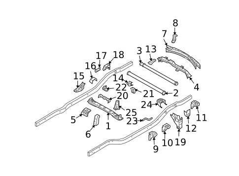 Crossmembers & Components for 2009 Kia Sorento #0