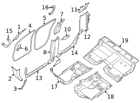 Interior Trim - Cab for 2017 Nissan Frontier #1
