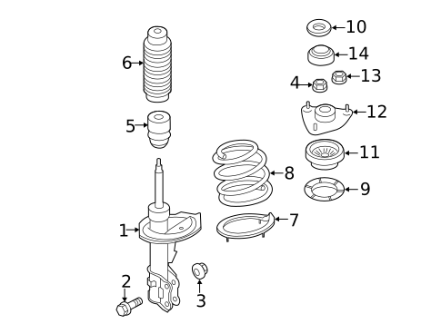 Suspension, Springs & Related Components for 2014 Kia Forte Koup #2