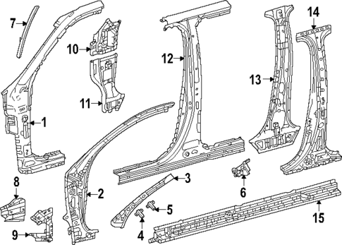 Center Pillar & Rocker for 2023 Toyota Sequoia #0