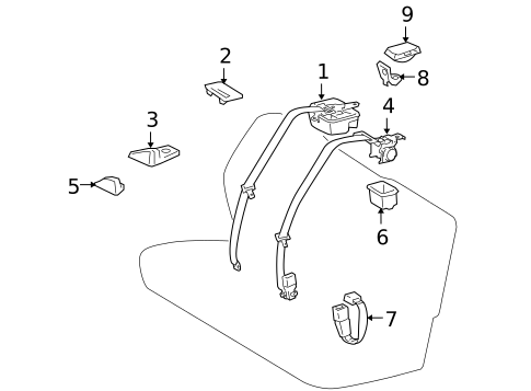 Rear Seat Belts for 2019 Lexus LC500 #2