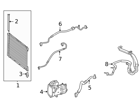 Condenser, Compressor & Lines for 2025 Mercedes-Benz S 500 #0