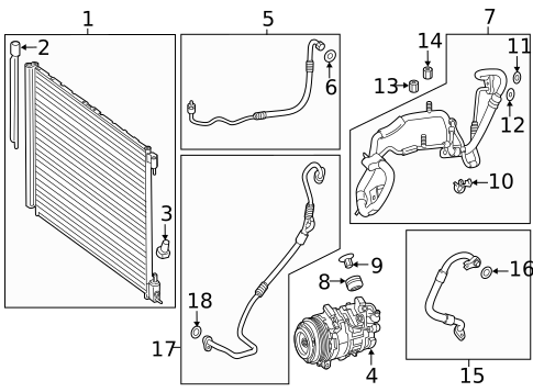 Condenser, Compressor & Lines for 2021 Mercedes-Benz E350 #0