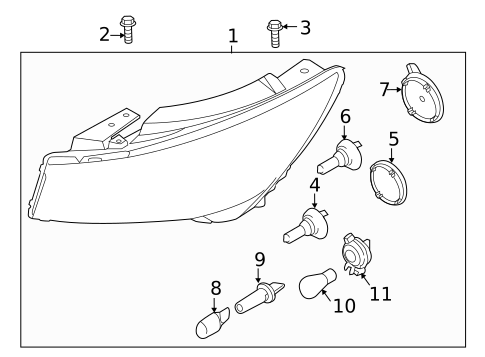 Headlamp Components for 2020 Kia Sedona #0