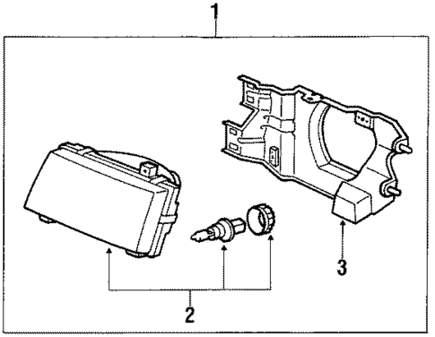 Headlamp Components for 1987 Toyota Tercel #1