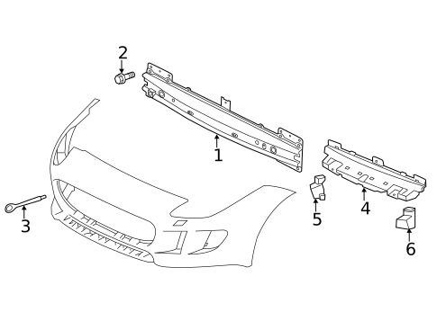 Bumper & Components - Front for 2020 Jaguar F-Type #1
