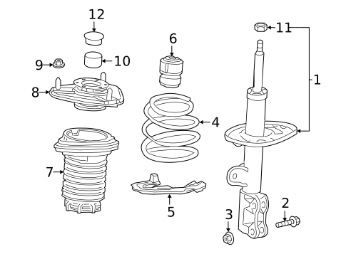 Struts & Components for 2022 Toyota C-HR #1