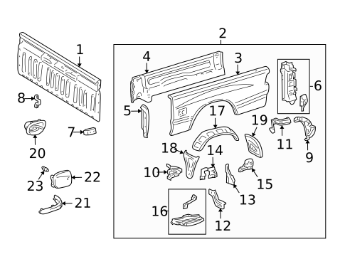 Front & Side Panels for 2004 Toyota Tundra #0