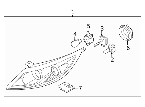 Headlamp Components for 2016 Kia Sportage #1