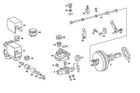 Brake Booster for 1986 Mercedes-Benz 190 D #2