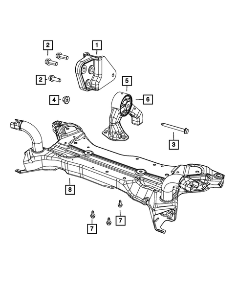 Engine Mounting for 2014 Jeep Patriot #6