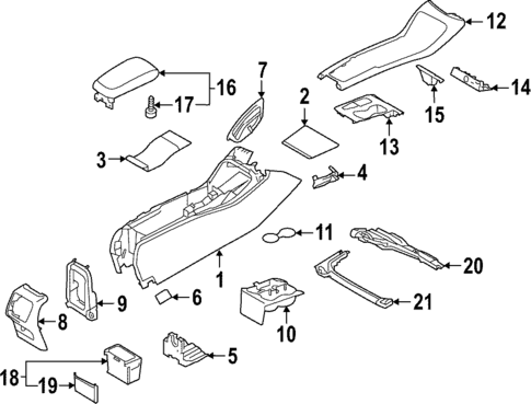 Center Console for 2026 Volvo EC40 #0