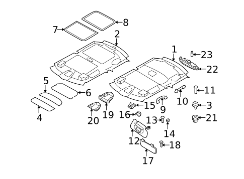 Interior Trim - Roof for 2012 Mini Cooper #0