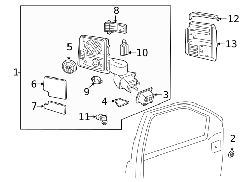 Outside Mirrors for 2024 Chevrolet Silverado 2500 HD #5