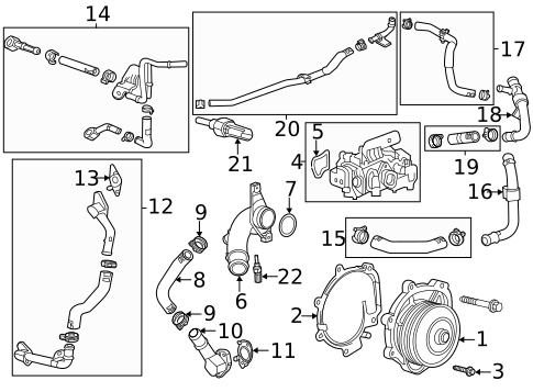 Water Pump for 2021 Chevrolet Silverado 1500 #0