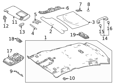 Interior Trim - Roof for 2025 Toyota Mirai #0