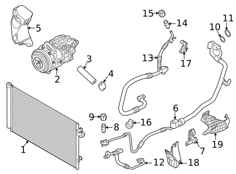 Condenser, Compressor & Lines for 2021 BMW X6 #0