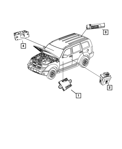 Keys, Modules and Engine Controllers for 2009 Dodge Nitro #0