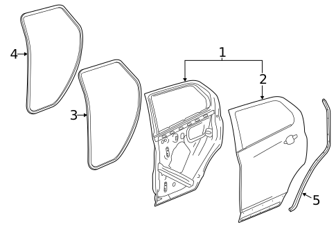 Door & Components for 2016 Buick Encore #1