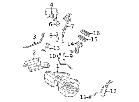 Fuel System Components for 2009 Mercedes-Benz E 63 AMG® #0