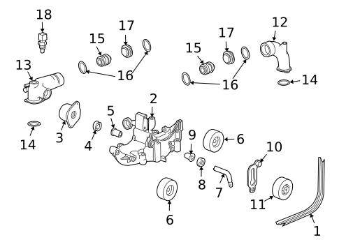 Belts & Pulleys for 2008 Porsche 911 #0