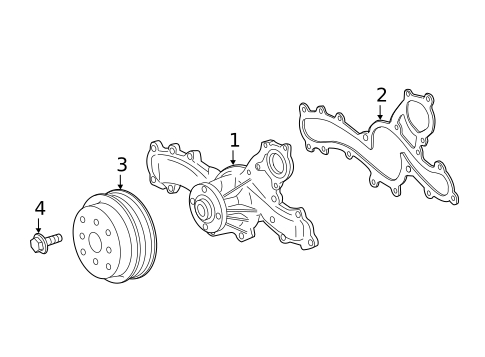 Water Pump for 2019 Lexus RX350 #0