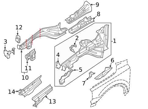 Structural Components & Rails for 2007 Volvo XC90 #0