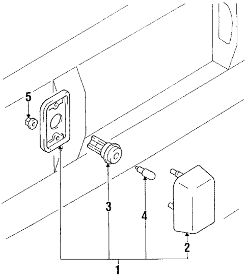 License Lamps for 1991 Toyota Corolla #2