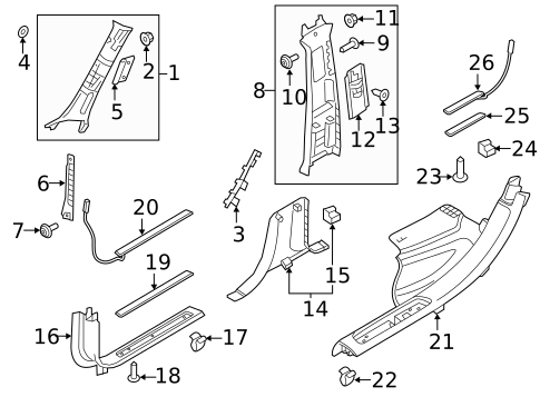 Interior Trim - Pillars for 2019 Volvo S90 #0