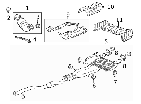 Exhaust Components for 2015 Cadillac CTS #1