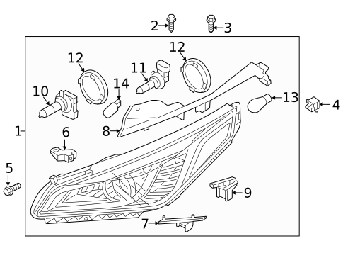 Headlamp Components for 2017 Hyundai Sonata #0
