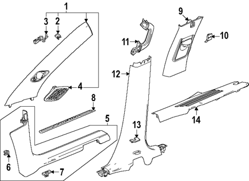 Interior Trim - Pillars for 2025 Buick Enclave #0