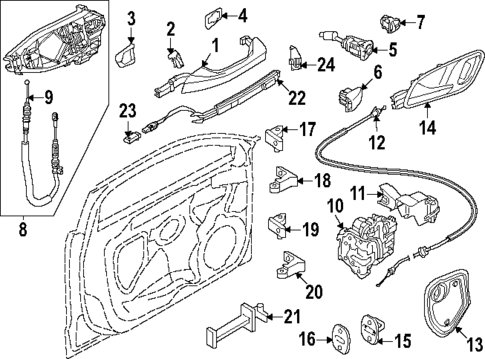 Lock & Hardware for 2025 Audi Q6 e-tron #0
