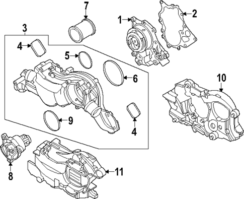 Water Pump for 2024 Porsche Cayenne #0