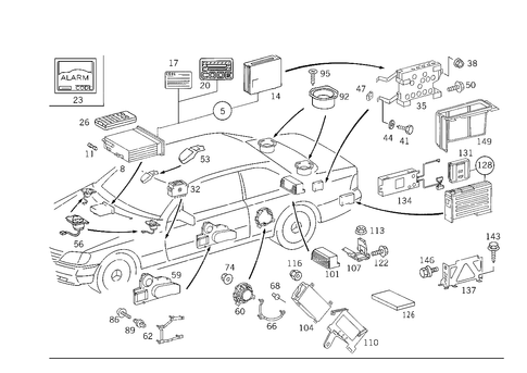 Radio Set, Remote Control, Amplifier, CD-Player, Loudspeaker for 1984 Mercedes-Benz 500 SEC #2
