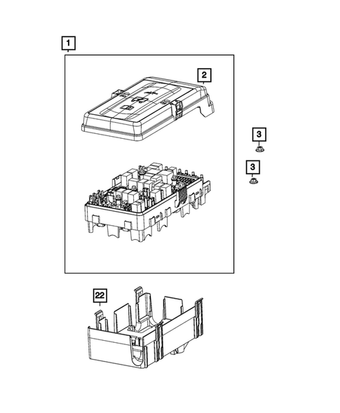 Power Distribution, Fuse Block, Junction Block, Relays and Fuses for 2023 Jeep Wrangler #1