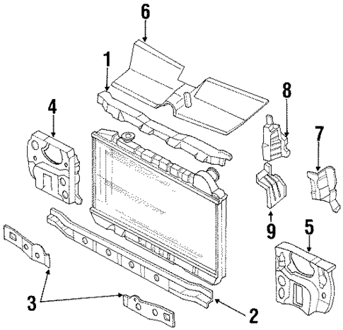 Radiator Support for 1986 Mazda 626 #0