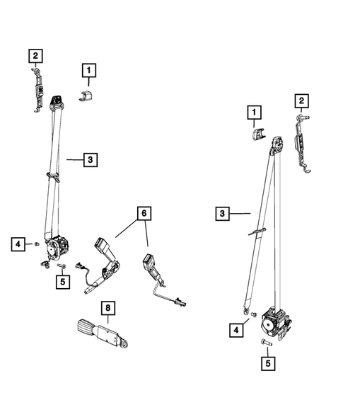 Seat Belts for 2017 Jeep Wrangler #0