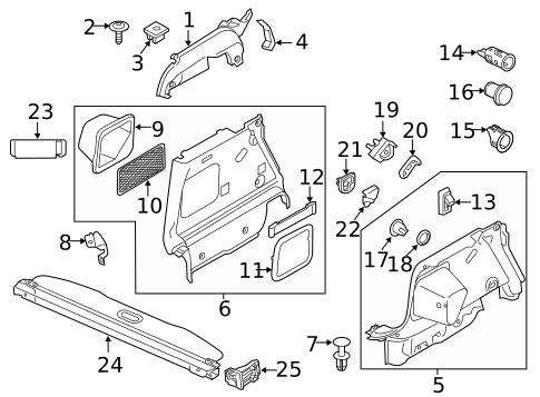 Interior Trim - Rear Body for 2019 Mini Cooper Clubman #0