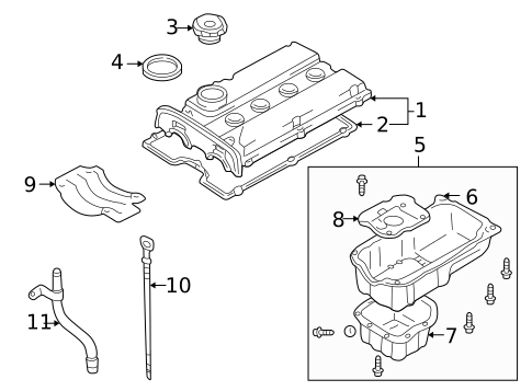 Oil Pan for 2005 Kia Optima #1