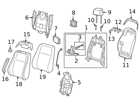 Front Seat Components for 2020 Audi S8 #1