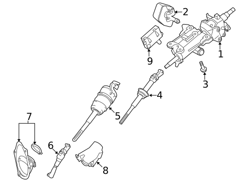 Steering Column Assembly for 2016 Lexus IS200t #0