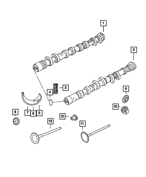 Camshaft and Valve for 2010 Dodge Caliber #0
